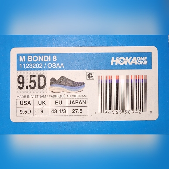Hoka Blue Athletic Shoes with Breathable Mesh and Cushioned Sole main image 6